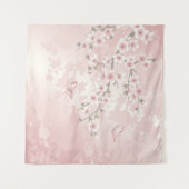 Cherry Blossom Blush Pink Floral  Wandkleed (Voorkant (horizontaal))