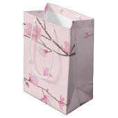 Cherry Blossom - Blush Pink Medium Gift Bag Cadeauzakje (Voorkant Gekanteld)