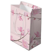 Cherry Blossom - Blush Pink Medium Gift Bag Medium Cadeauzakje (Achterkant Gekanteld)