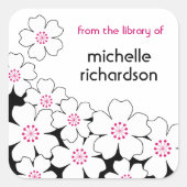 Cherry Blossom-boekplaatjes Vierkante Sticker (Voorkant)