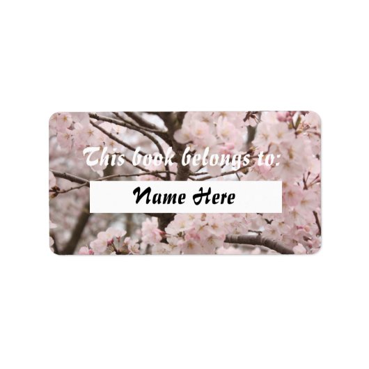 Cherry Blossom Book Label (Voorkant)