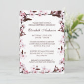 Cherry Blossom Border Vrijgezellenfeest Kaart (Staand voorkant)