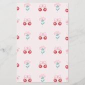 Cherry Blossom Bow Baby Voorspellingen & Wensen Flyer (Achterkant)