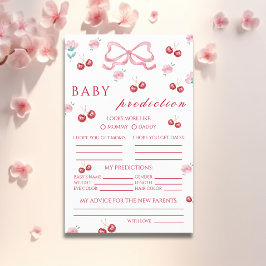 Cherry Blossom Bow Baby Voorspellingen & Wensen Flyer