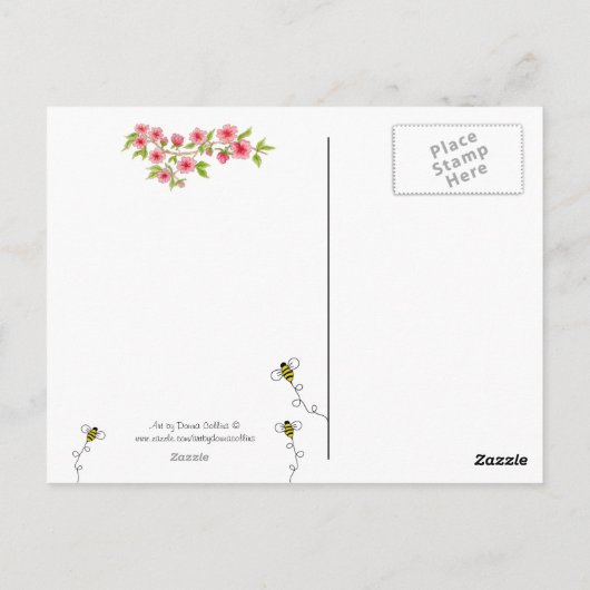 Cherry Blossom branch Briefkaart (Achterkant)