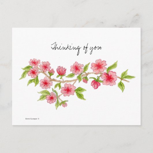 Cherry Blossom branch Briefkaart (Voorkant)