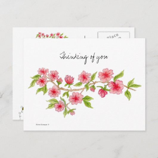 Cherry Blossom Branch Briefkaart (Voorkant / Achterkant)