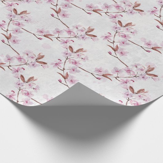 Cherry Blossom Branch Cadeaupapier (Hoek)