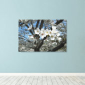 Cherry Blossom Branch Canvas Afdruk (Insitu (Houten vloer))