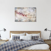 Cherry Blossom Branch Canvas Afdruk (Insitu (Slaapkamer))