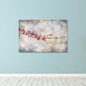 Cherry Blossom Branch Canvas Afdruk (Insitu (Houten vloer))
