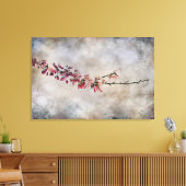 Cherry Blossom Branch Canvas Afdruk (Insitu (Woonkamer))