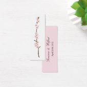 Cherry Blossom Branch Favor Label (wit) Mini Visitekaartjes (Bureau)