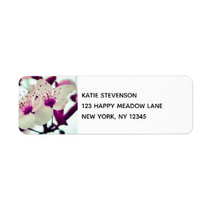 Cherry Blossom Branch Floral Design Etiket