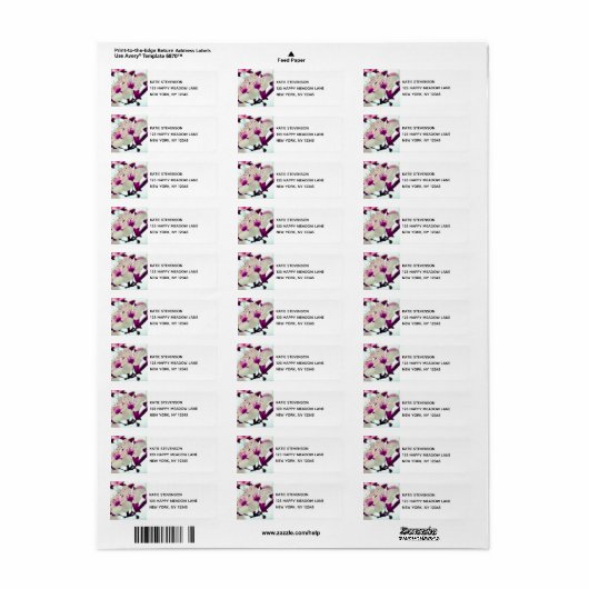 Cherry Blossom Branch  Floral Design Etiket (Full Sheet)