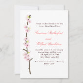 Cherry Blossom Branch Invitation (White) Kaart (Voorkant)