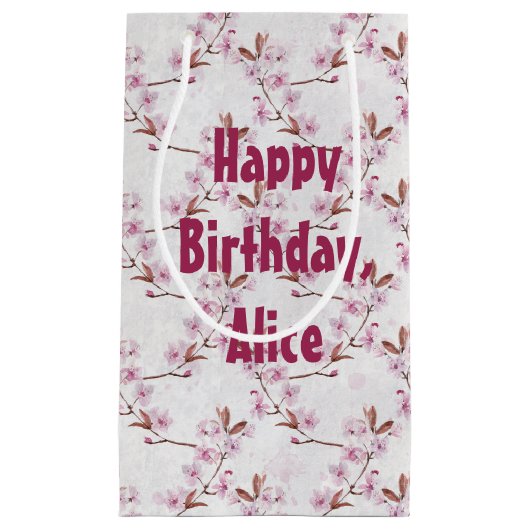 Cherry Blossom Branch Klein Cadeauzakje (Voorkant)