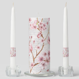 Cherry Blossom Branch Pink Green White Flowers