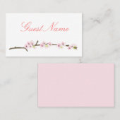 Cherry Blossom Branch Place Card (wit) Plaatskaartje (Voorkant / Achterkant)