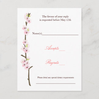 Cherry Blossom Branch RSVP (wit)