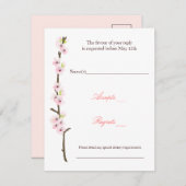 Cherry Blossom Branch RSVP (wit) (Voorkant / Achterkant)
