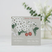 Cherry Blossom Branch Save the Date Kaart (Staand voorkant)