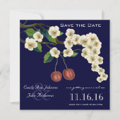 Cherry Blossom Branch Save the Date Kaart (Voorkant)