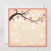 Cherry Blossom Branch Save the Date Kaart (Achterkant)