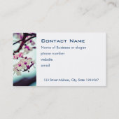 Cherry Blossom Branch Visitekaartje (Achterkant)