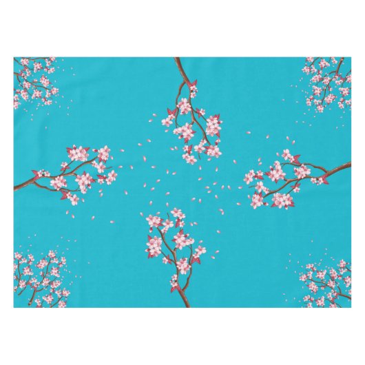 Cherry Blossom Branches Aangepaste Tafeldoek Tafelkleed (Voorkant (Horizontaal))