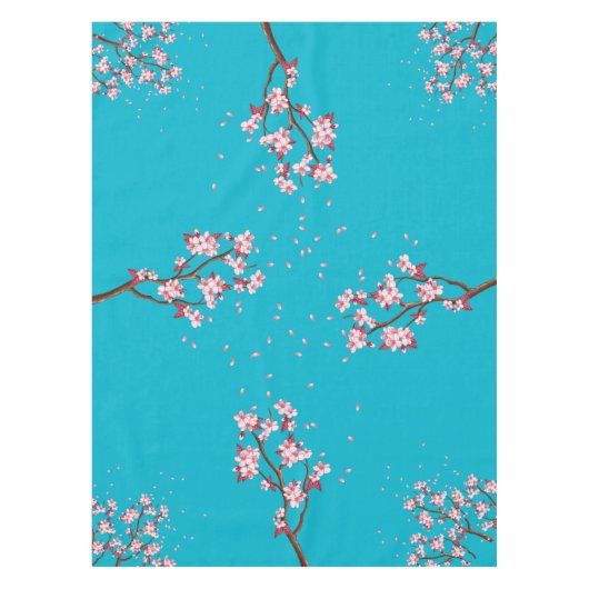 Cherry Blossom Branches Aangepaste Tafeldoek Tafelkleed (Voorkant)