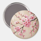 Cherry Blossom Branches Art – Elegant Pink Sakura  Magneet (Voorkant / Achterkant)