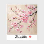 Cherry Blossom Branches Art – Elegante roze Sakura Sticker (Vel)