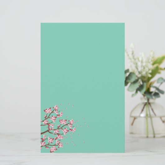 Cherry Blossom Branches Briefpapier (Staand voorkant)