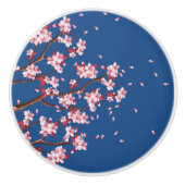 Cherry Blossom Branches Custom Ceramic Knob Keramische Knop (Voorkant)