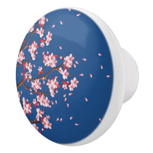 Cherry Blossom Branches Custom Ceramic Knob Keramische Knop (Rechts)