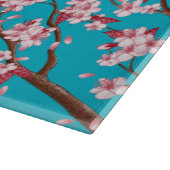 Cherry Blossom Branches Custom Glass Cutting Board Snijplank (Hoek)