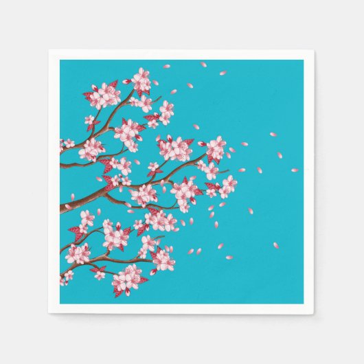 Cherry Blossom Branches Custom Papieren servetten (Voorkant)