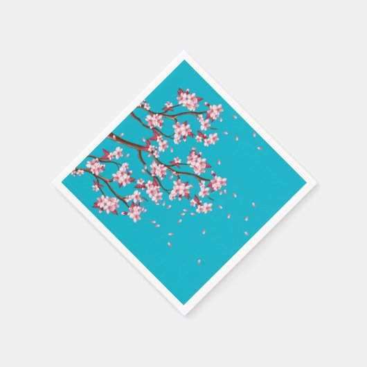 Cherry Blossom Branches Custom Papieren servetten (Hoek)