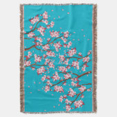 Cherry Blossom Branches Custom Throw Blanket Deken (Voorkant Verticaal)