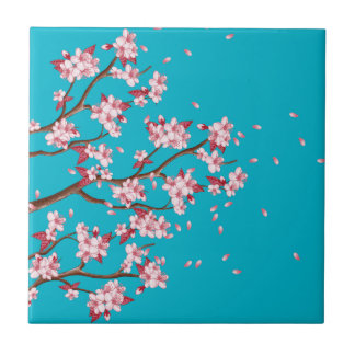 Cherry Blossom Branches Tegeltje
