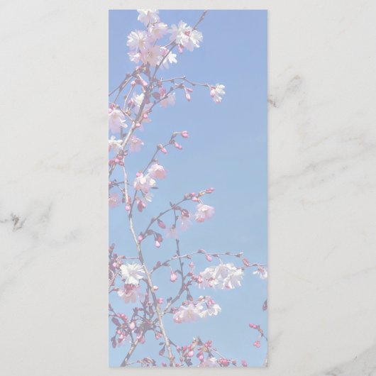 Cherry Blossom Branches Wedding Menu (Achterkant)