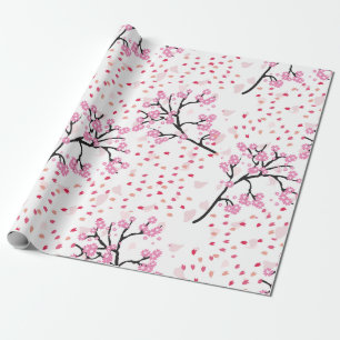 Cherry Blossom Breeze Wrapping Paper Cadeaupapier