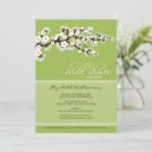 Cherry Blossom Bridal Shower Invitation (appel) Kaart (Staand voorkant)
