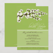 Cherry Blossom Bridal Shower Invitation (appel) Kaart (Voorkant / Achterkant)