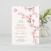 Cherry blossom bridal shower kaart (Staand voorkant)