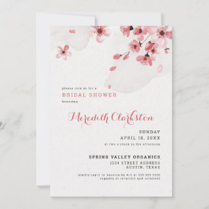 Cherry Blossom Bridal Shower Kaart