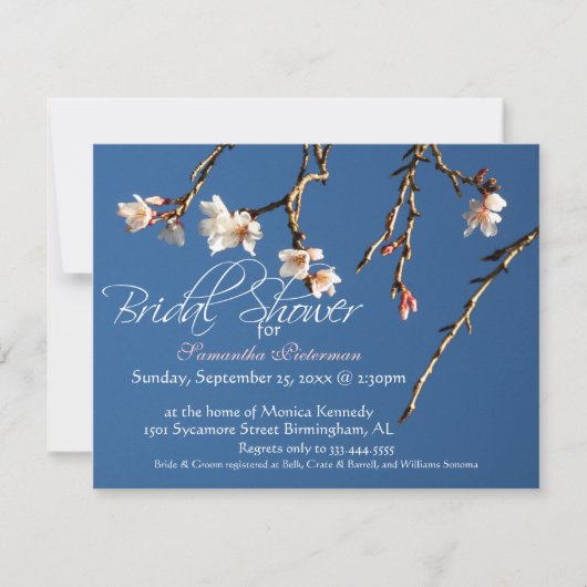 Cherry Blossom Bridal Shower Uitnodiging (Voorkant)
