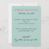 Cherry Blossom Bridal Shower Uitnodiging (Achterkant)