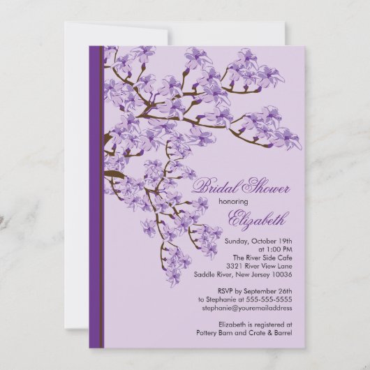 Cherry Blossom Bridal Shower Uitnodiging (Voorkant)